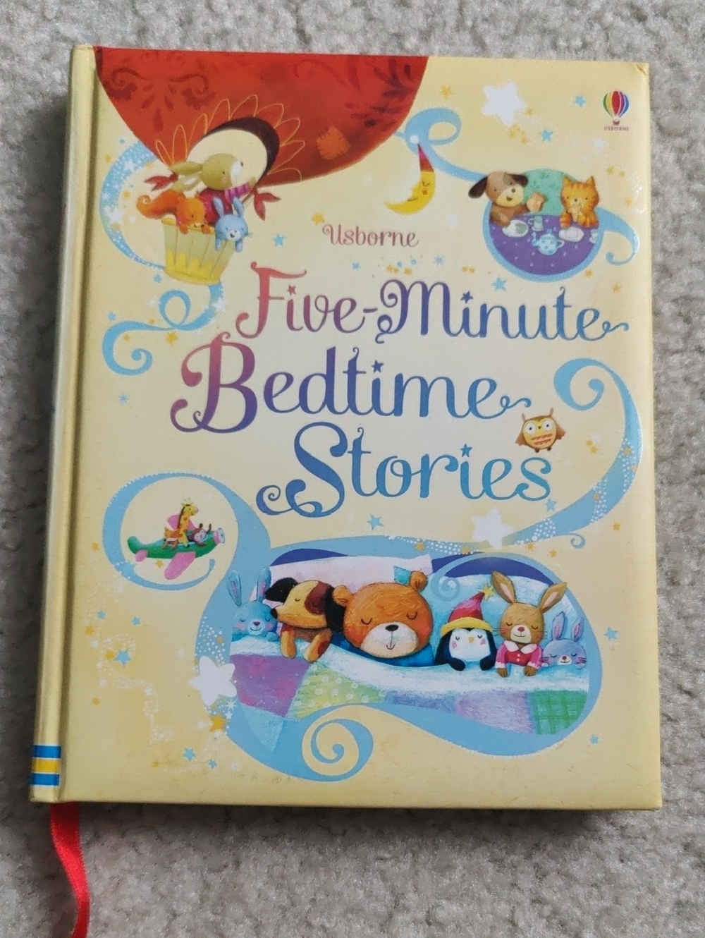 Usborne Five-Minute Bedtime Stories Illustrated Hardcover Y2K Cottagecore Vintag